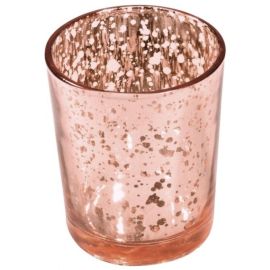 Bougeoir vase en métal Rose gold