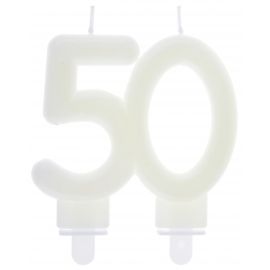 Bougie anniversaire Chiffre 50 Phosphorescente