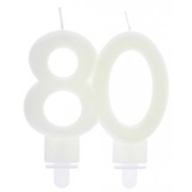 Bougie anniversaire Chiffre 80 Phosphorescente