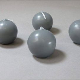 Bougie boule sphere Gris 6cm