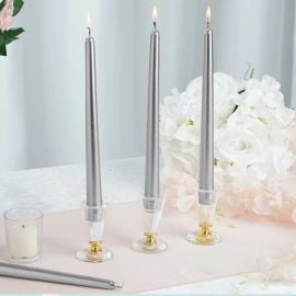 Bougie chandelier mariage Argent 