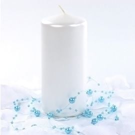 Bougie cylindrique Argent 12cm