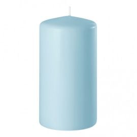 Bougie cylindrique Bleu ciel 10cm