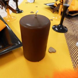 Bougie cylindrique Chocolat 10cm