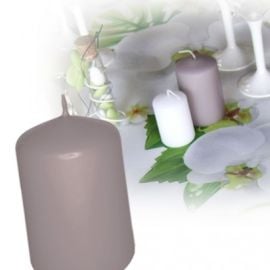 Bougie cylindrique Taupe 10cm
