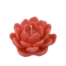 Bougie déco forme lotus Rouge