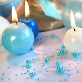 Bougie mariage boule Bleu ciel 6cm