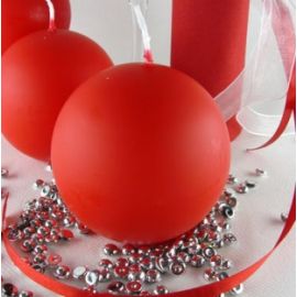 Bougie mariage boule Rouge 6cm 