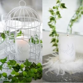 Bougie mariage Colombe 