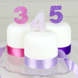 Bougie Chiffre Anniversaire géante pailleté