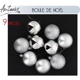 Boule de Noel Argent 6 cm