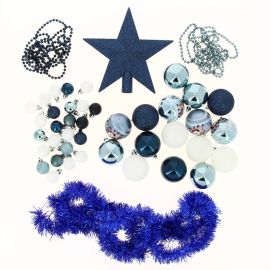 Boule de Noel Bleu et Blanc en kit 