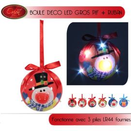 Boule de noel lumineuse à LED Gros Pif