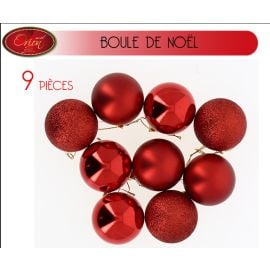 Boule de Noel Rouge 6 cm