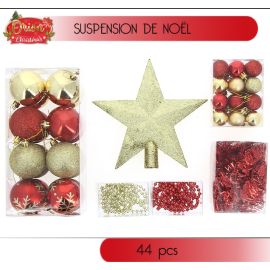 Boule de Noel Rouge et Or en kit