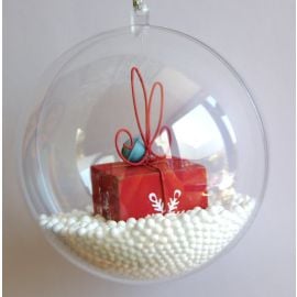 Boule de noel transparente a remplir 10cm