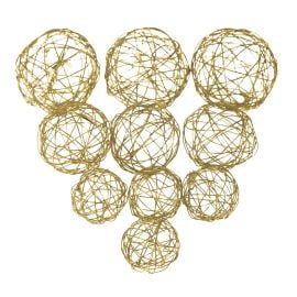 Boule en Métal Or x 7 pièces