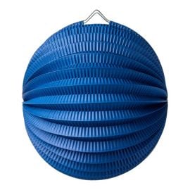 Boule en papier Déco Accordéon Bleu marine 20cm