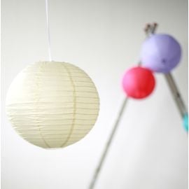 Boule en papier lampion Ivoire 25 cm