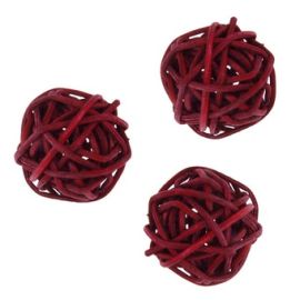 Boule en rotin Bordeaux 3cm