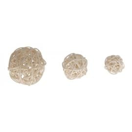 Boule en rotin Naturel x 10 pièces