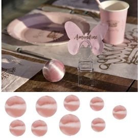 Assortiment boules de fil scintillant Rose