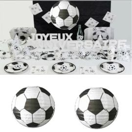 Boule lanterne en papier Foot 30cm