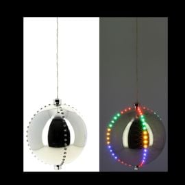 Boule lumineuse Digital Argent 72 LED Multicolore