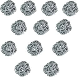 Boule en rotin Argent 3cm 