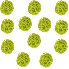 Boule en rotin Vert anis 3cm