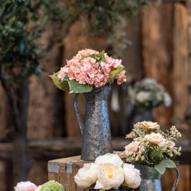 Bouquet de 5 Branches Hortensia Roses 