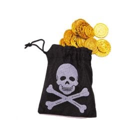 Bourse de pirate avec pièces d'or