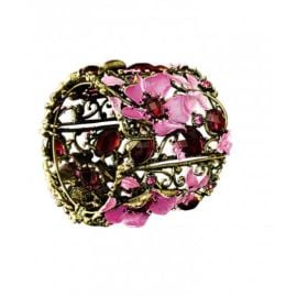 bracelet - deluxe fleurie - fuchsia rouge