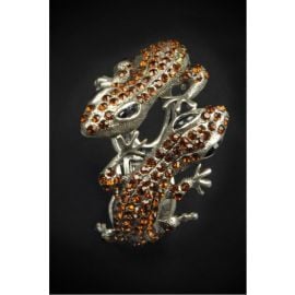 bracelet - lézard - doré strass