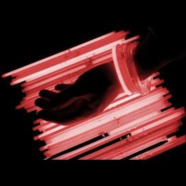 Bracelet lumineux fluo Rouge