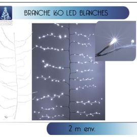 Branche lumineuse electrique de Noel 160 LEDS Blanc