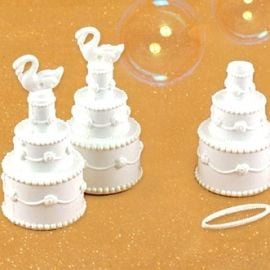 Pièce montée Bulle de savon avec cygne x 4 pièces