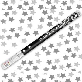 Canon confettis mariage etoile Argent 80cm