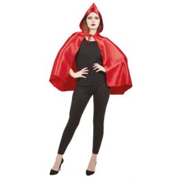 Cape rouge avec capuche face - Petit Chaperon Rouge