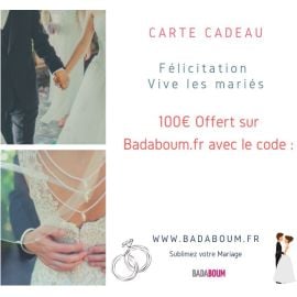 carte cadeau mariage 100 badaboum