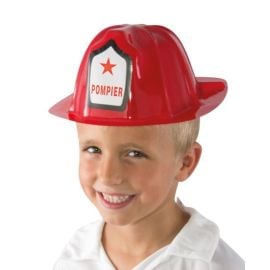 Casque de pompier - rouge - enfant