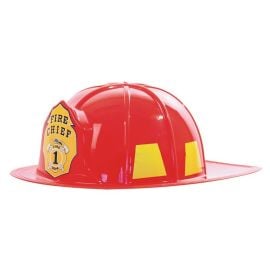 casque pompier us rouge