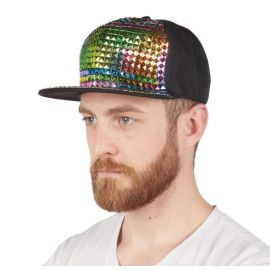 Casquette bling-bling profil - multicolore