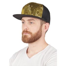 Casquette bling-bling profil - or