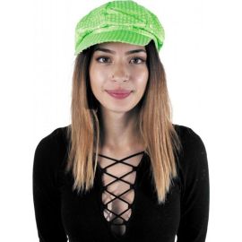 Casquette Disco Sequin Néon Verte