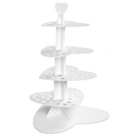 Presentoir centre de table mariage pour verrines Love Blanc 