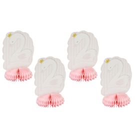 Centre de table Baby shower Cygne Rose