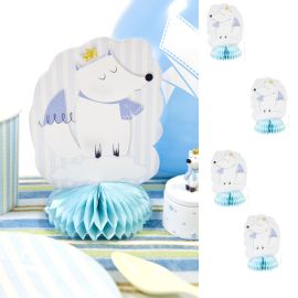 Centre de table Baby shower Renard Bleu ciel