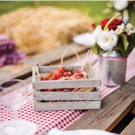 Centre de table cagette en bois 