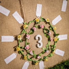 Centre de table Couronne de fleurs